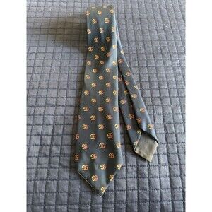 Gucci Tie Rare 80’s Vintage, Blue With Green And Red Logo